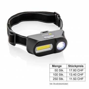 COB & LED Stirnlampe (personalisierbar)