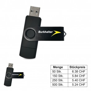 USB Memory Stick mit Typ C, 16GB (personalisierbar)